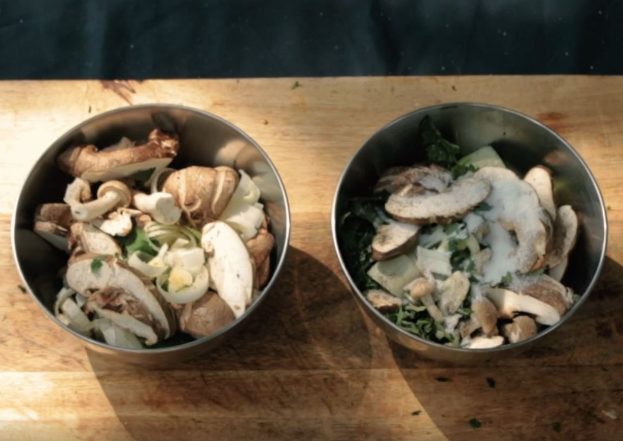 SHIITAKE & SHIMEJI MUSHROOMS BBQ DISH